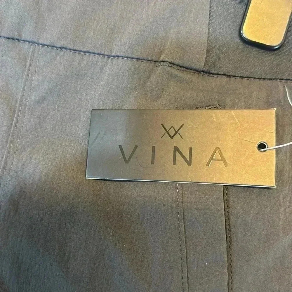 Vina Nylon Pants W/ Drawstring Ankle Size M, Color Flint Gray - Picture 11 of 12